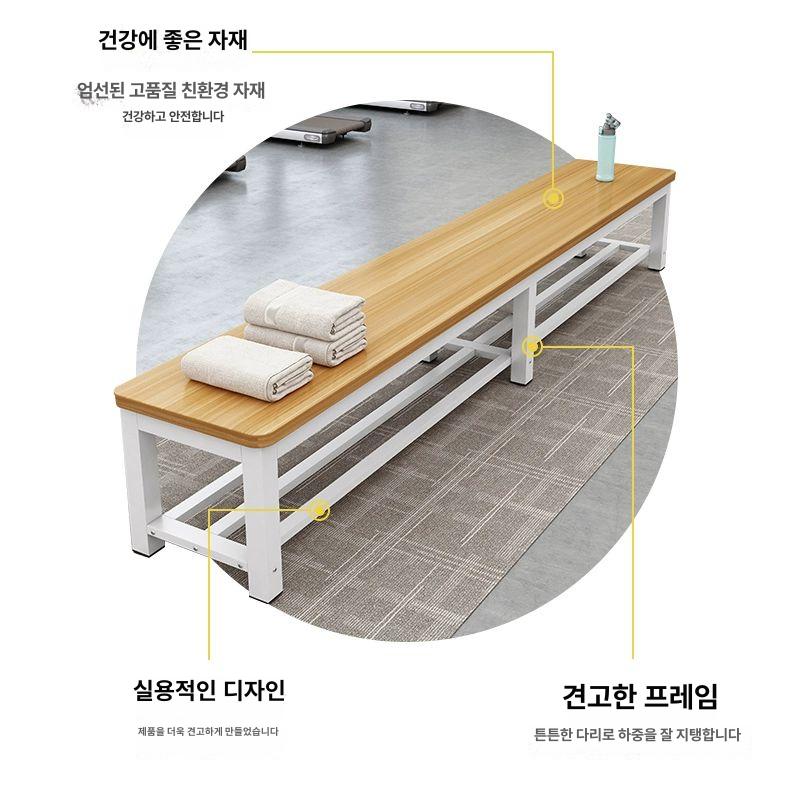 병원 탈의실의자 찜질방 대기 식당 실내 웨이팅 사우나 스툴 좌석 벤치의자 체육관 - 상세 이미지 5