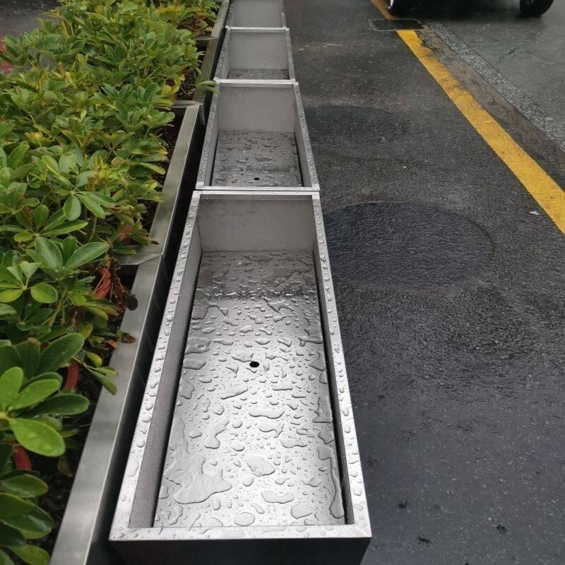 스테인레스 화분 직사각형 광장 야외 꽃상자 옥외 화조 북유럽 플랜트박스 조경 - 상세 이미지 2