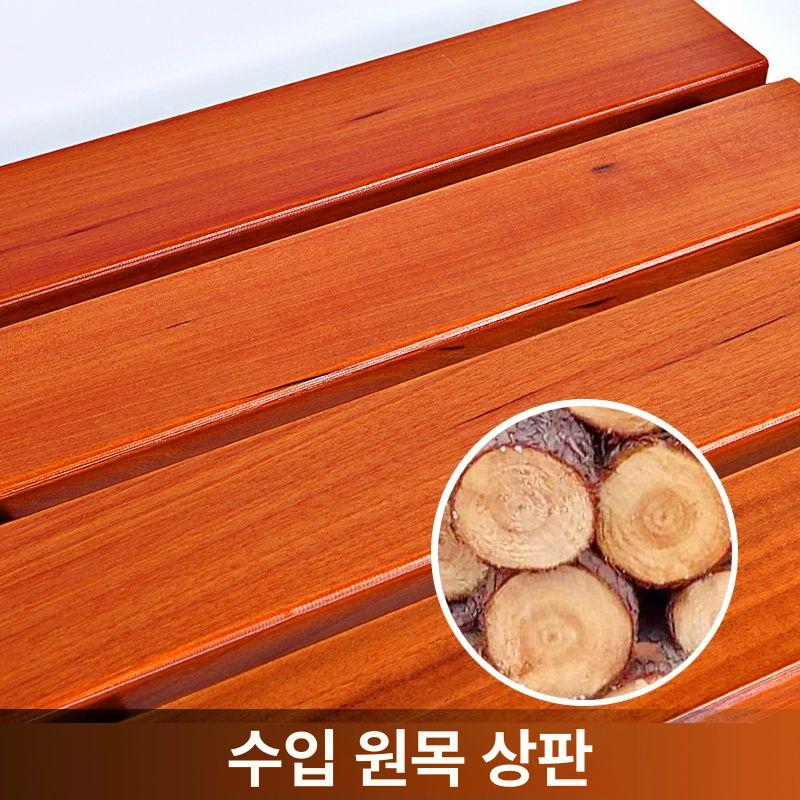 욕실 안전 의자 벽걸이 폴딩 원목 샤워 체어 노인 장애인 현관 목욕용 - 상세 이미지 4