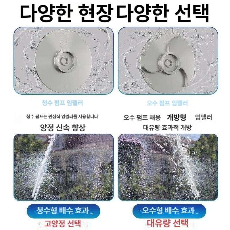 수중 모터 펌프 양수기 수중모터펌프 물 오수 텃밭 관개 급수 정화조 수영장 워터 관수 - 상세 이미지 4