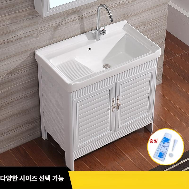 빨래 싱크대 스테인리스 주방 애벌빨래 원룸 심플 보조 간이싱크대 베란다 손빨래 세탁 - 상세 이미지 2