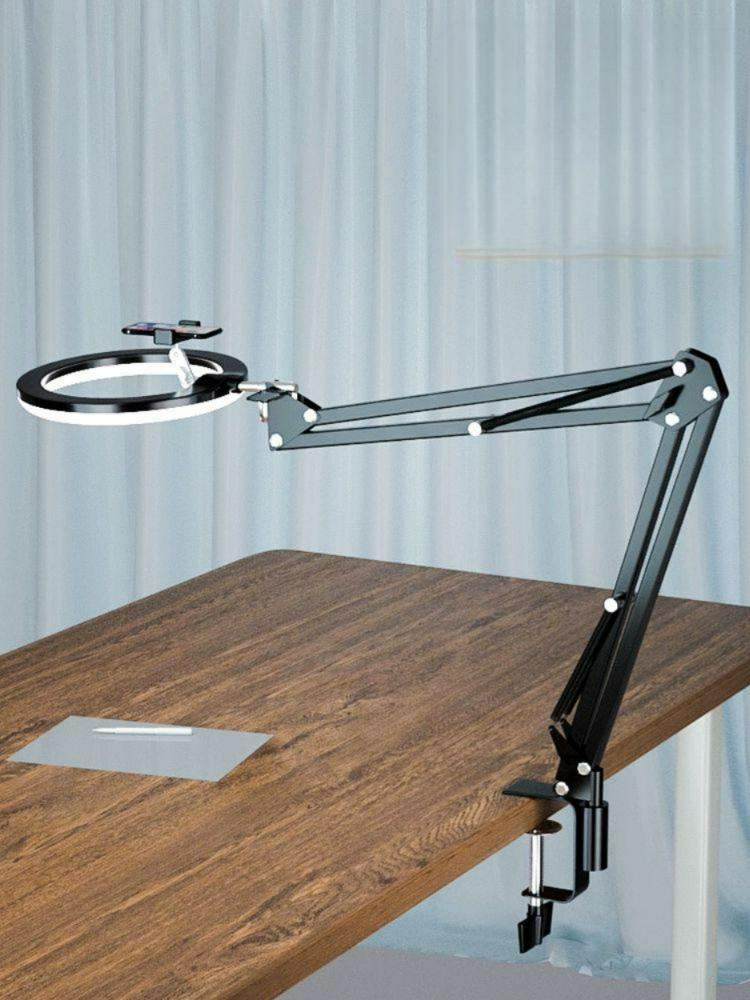테이블 조명 거치대 휴대폰 스탠드 방송용 밝기조절 인테리어 책상 led 조명 - 상품 이미지