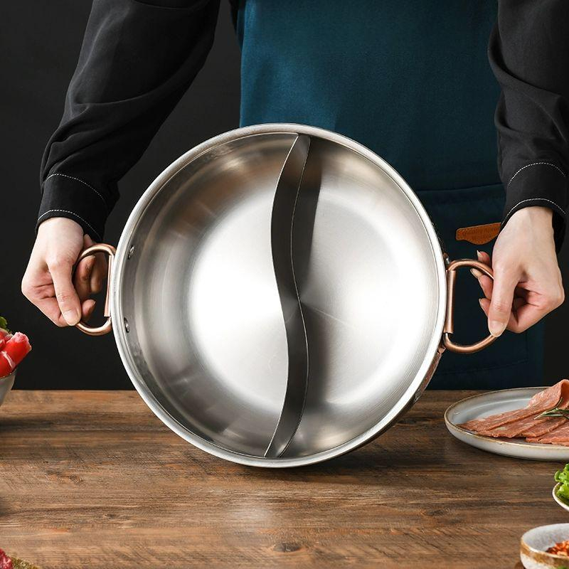 반반냄비 샤브샤브 훠궈 마라탕 오뎅 전골냄비 대형 업소용 나눔식 - 상세 이미지 4