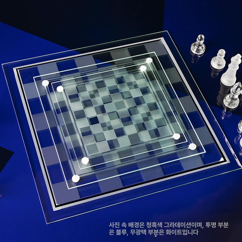 크리스탈 체스판 교육 학습 성인 보드게임 조각 대회용 초보자 여행용 선물용 - 상세 이미지 3