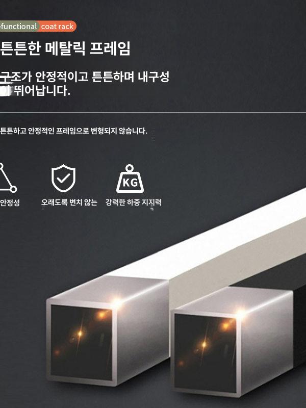 튼튼한 조립식옷장 자취방 커튼행거 수납장 사이즈 고정식 무볼트 옷걸이 스탠딩 - 상세 이미지 4