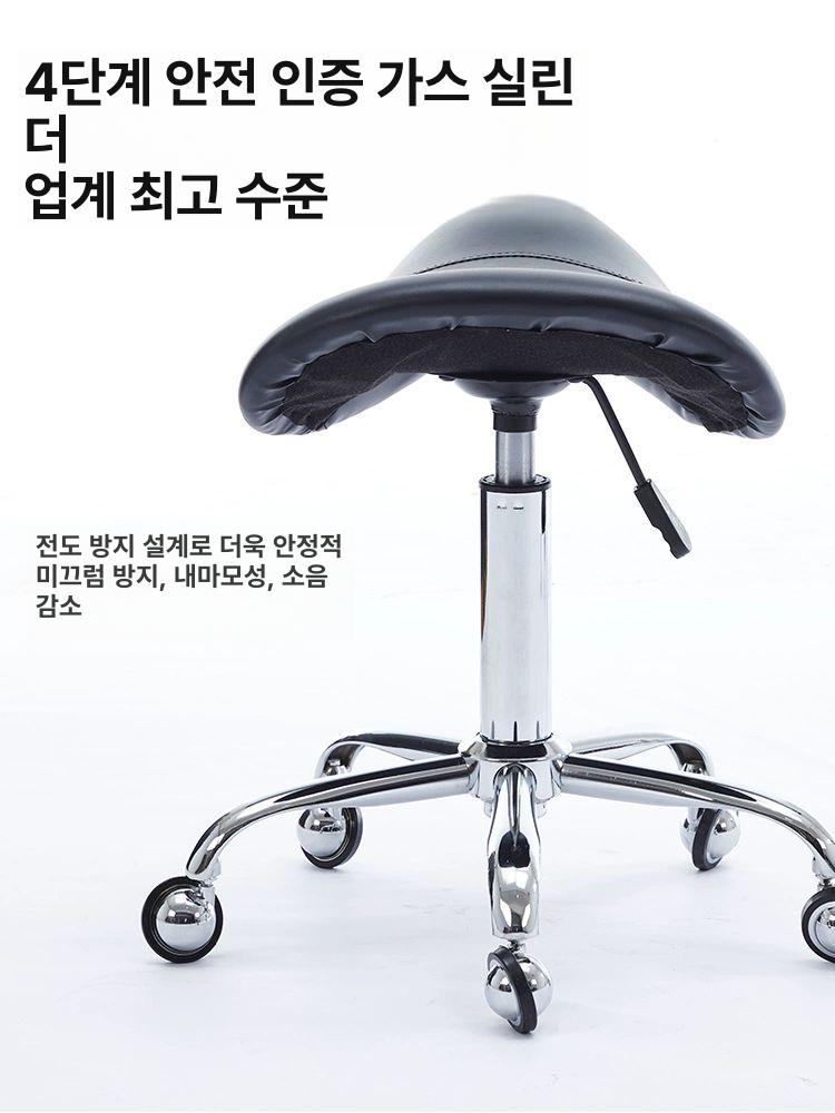 헤어샵 미용의자 체어 원형보조의자 뷰티 미용실 작업용 네일시술의자 업무 아크릴 - 상세 이미지 5
