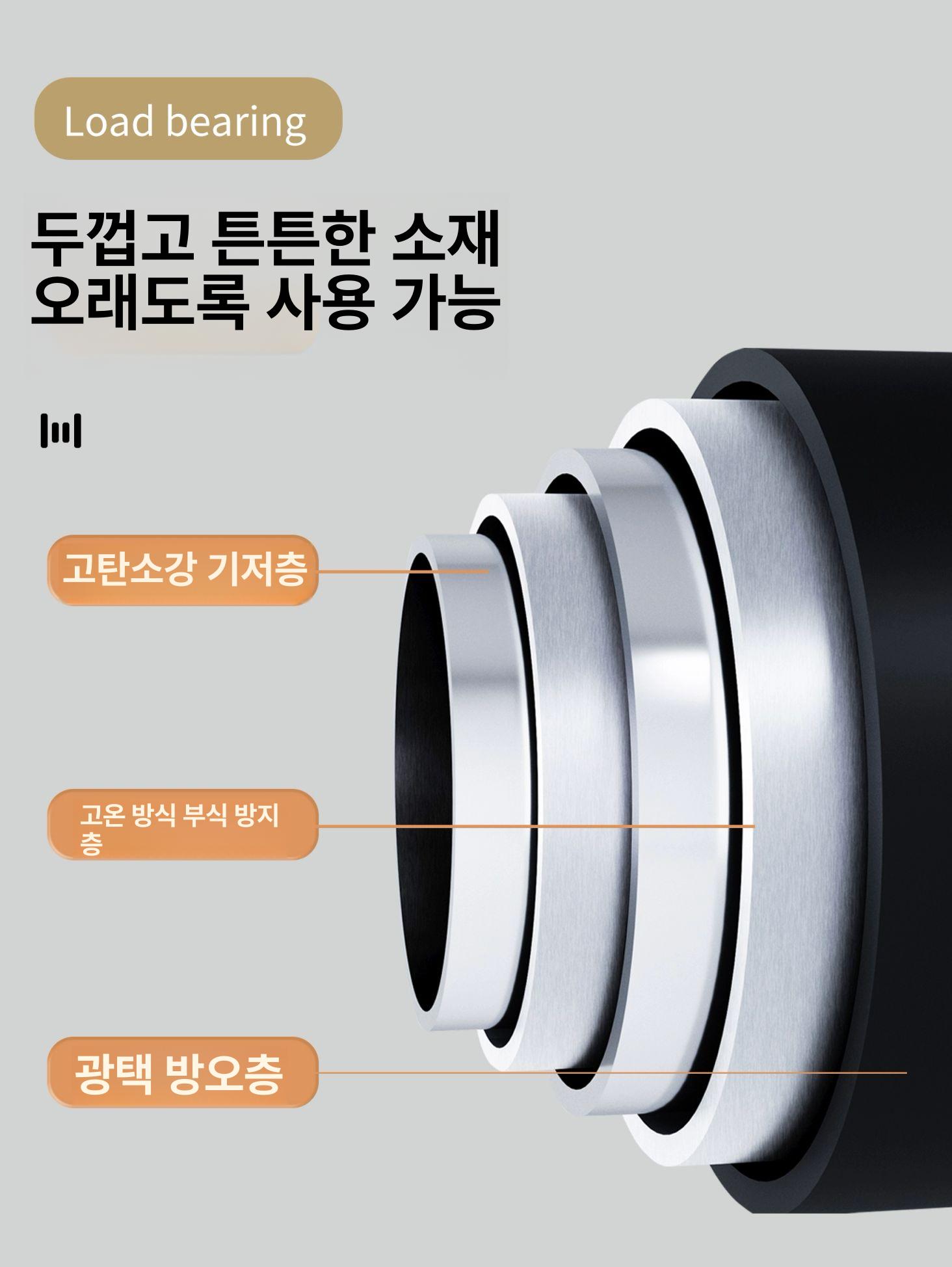 장대 건조봉 부착식 발코니 빨래대 천장 코너용 랙 막대 빨래봉 일자 실내빨래건조대 - 상세 이미지 3
