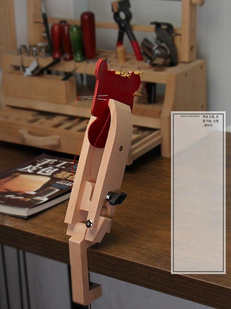 가죽공예 포니클램프 고정틀 핸드 목재클램프 도구 꿰맨 공구 스티칭 공방 손 꿰매는 - 상세 이미지 2