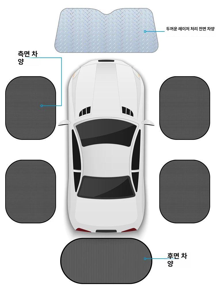 자외선차단 차량햇빛가리개 블라인드 정전식 차박용 전용 흡착 암막커튼 창문가리개 - 상세 이미지 5