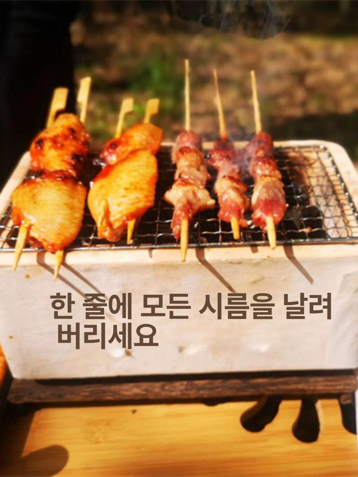 일식 숯불구이 가정용 일본식 야키토리화로 꼬치구이 미니 직화 야끼화로 - 상세 이미지 3