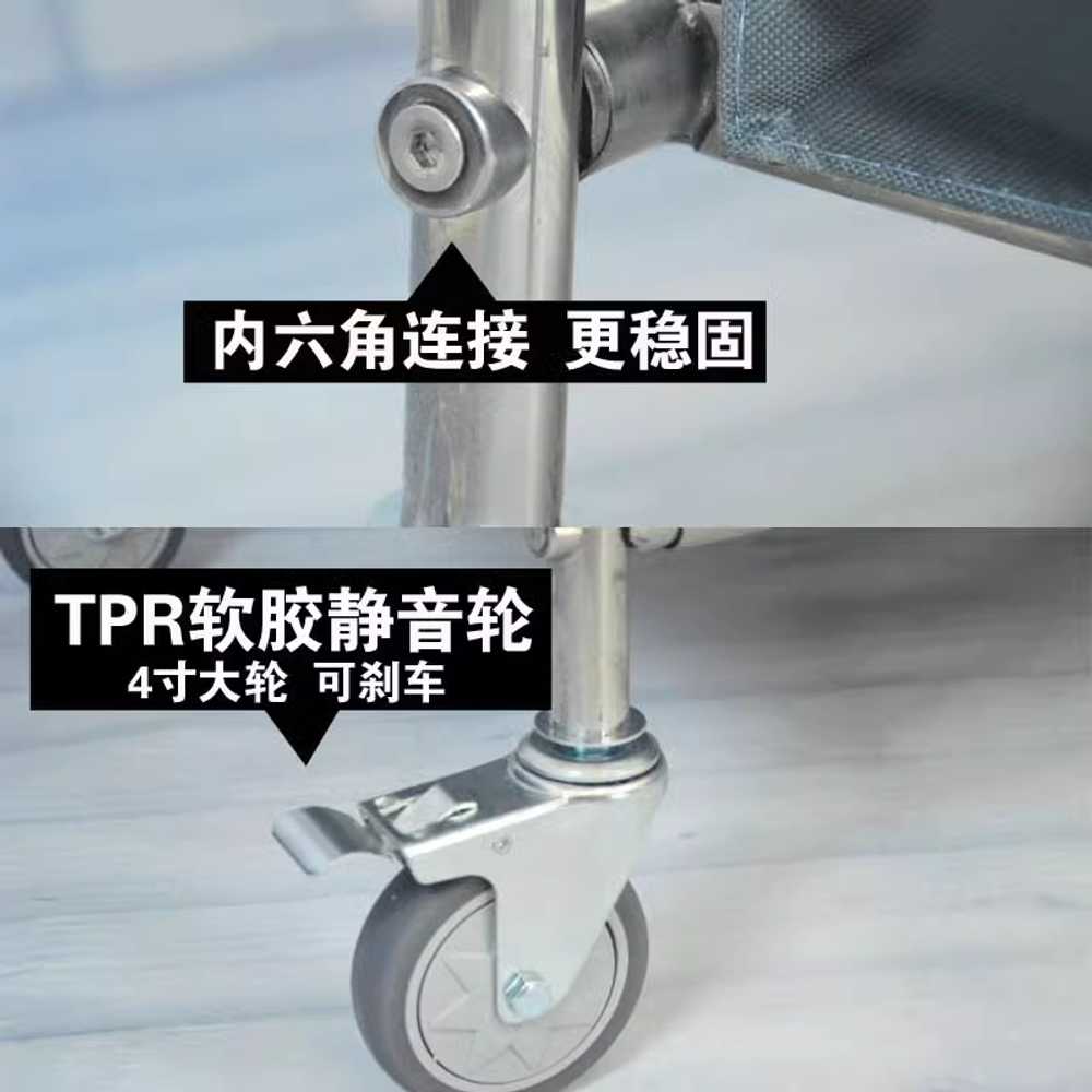 병원 햄퍼 리넨 린넨소재 세탁물 호텔 수거함 접이식카트 환자복 사이즈 트롤리 기본 - 상세 이미지 4
