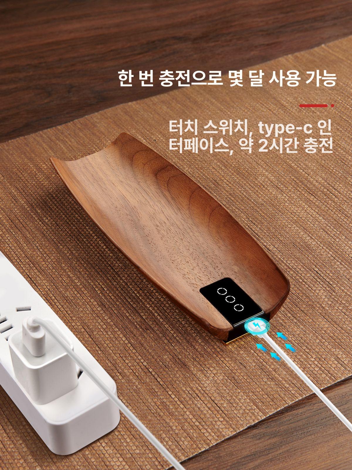 보이차계량기 다도전자저울 디지털원목저울 약재측정기 내추럴 분말 측정기 호두나무트레이 무게 - 상세 이미지 5