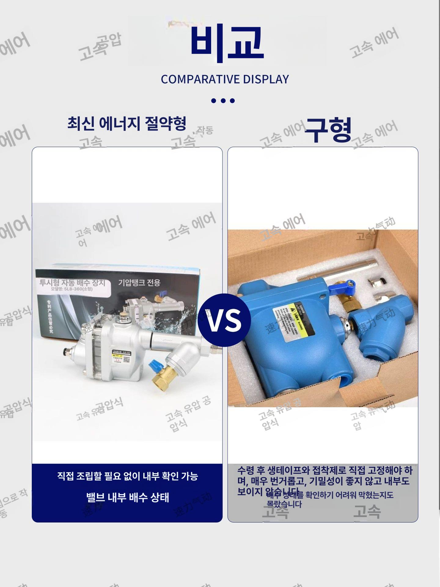 산업용 공기압축기 에어컴프레셔 유압공구 탱크밸브 헤드 압축기부품 장비 - 상세 이미지 2