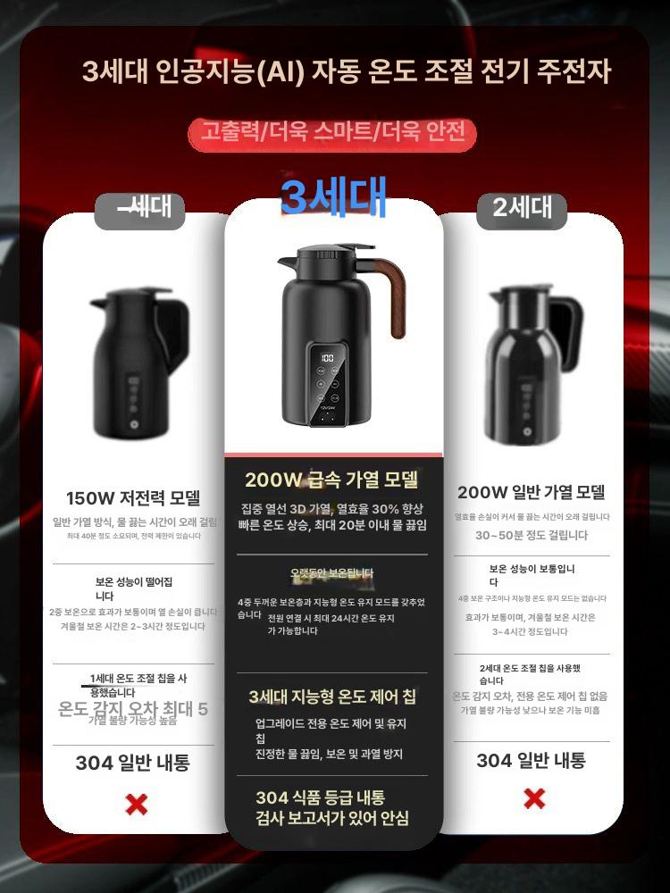 캠핑용 차량용전기포트 온수 여행용 보온 - 상세 이미지 3