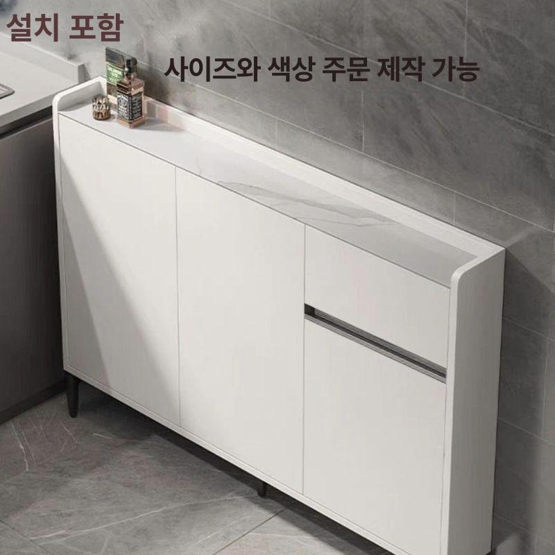 문뒤 여닫이 도어형 베란다장 다용도실도어수납장 얇은수납장 양문형수납장 도어장 - 상품 이미지