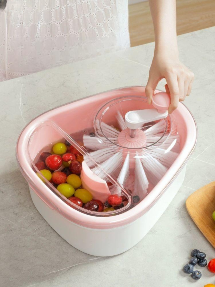 야채과일세척기 회전탈수 주방용품 샐러드볼 물빠짐 채소정리 씻기용 편의물품 - 상품 이미지