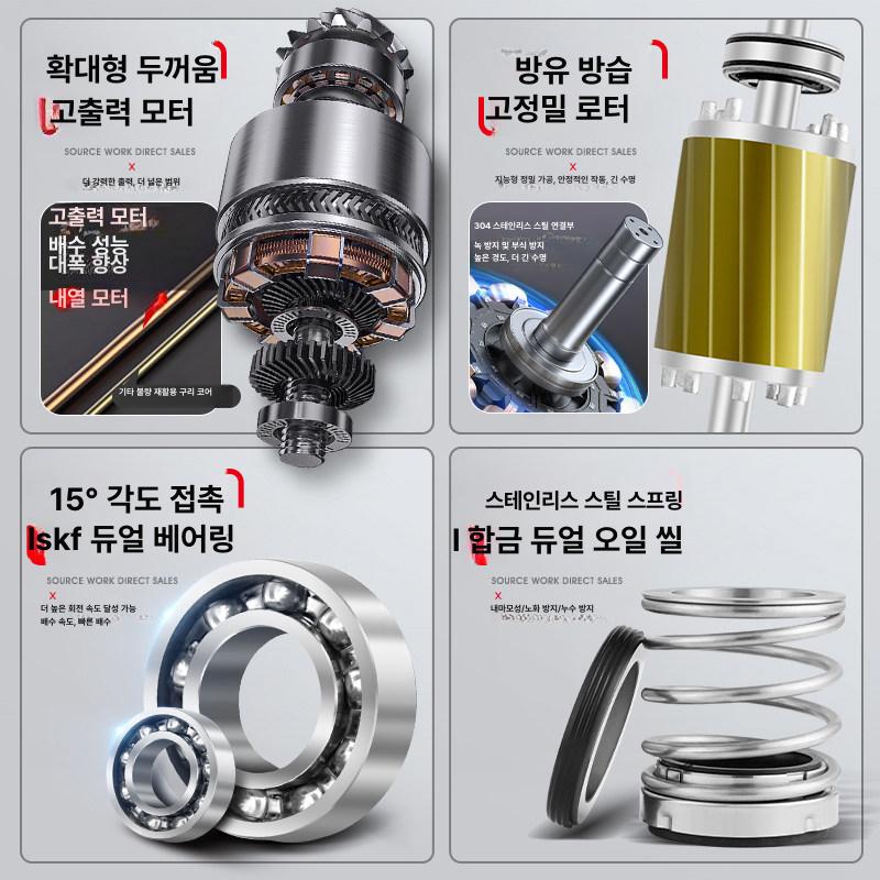수직 원심펌프 가압 산업용 화학 식품용 자흡식 순환 액체 온수 워터펌프 기계식 - 상세 이미지 4