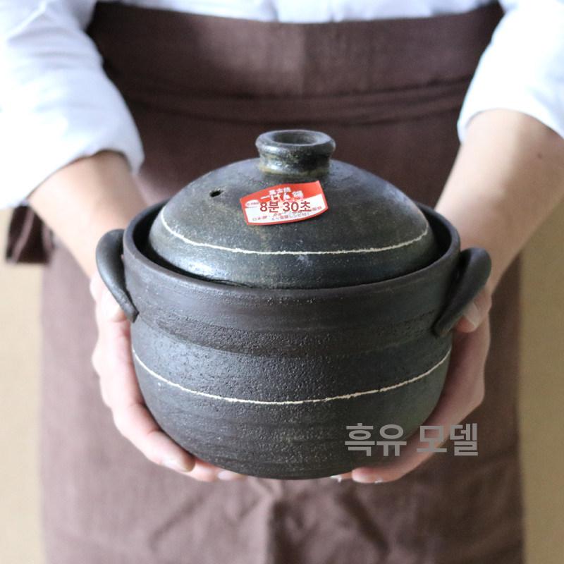 전골 돌솥밥 이중뚜껑 무균열 돌솥냄비 계란찜 요리뚝배기 일본뚝배기 도기 주방 - 상세 이미지 2