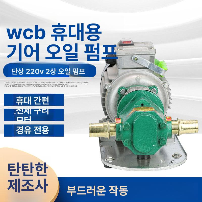 휴대용 단상 연료펌프 자흡식 구리모터 이송기 산업용 유압장비 - 상세 이미지 5