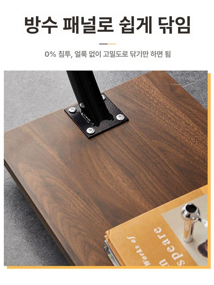 가정용 우드웨건 빈티지 주방 서빙카트 호두색 북유럽 다용도 심플한 이동식카트 바퀴 - 상세 이미지 5