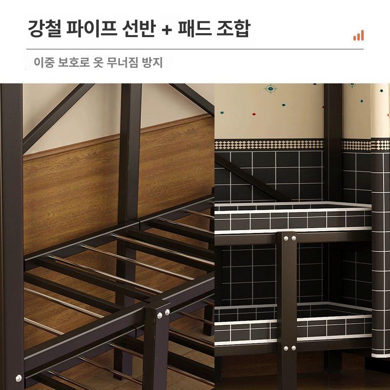 비키니 옷장 행거 간이 고급 시스템 커버형 원룸 조립식 선반 대형 - 상세 이미지 4
