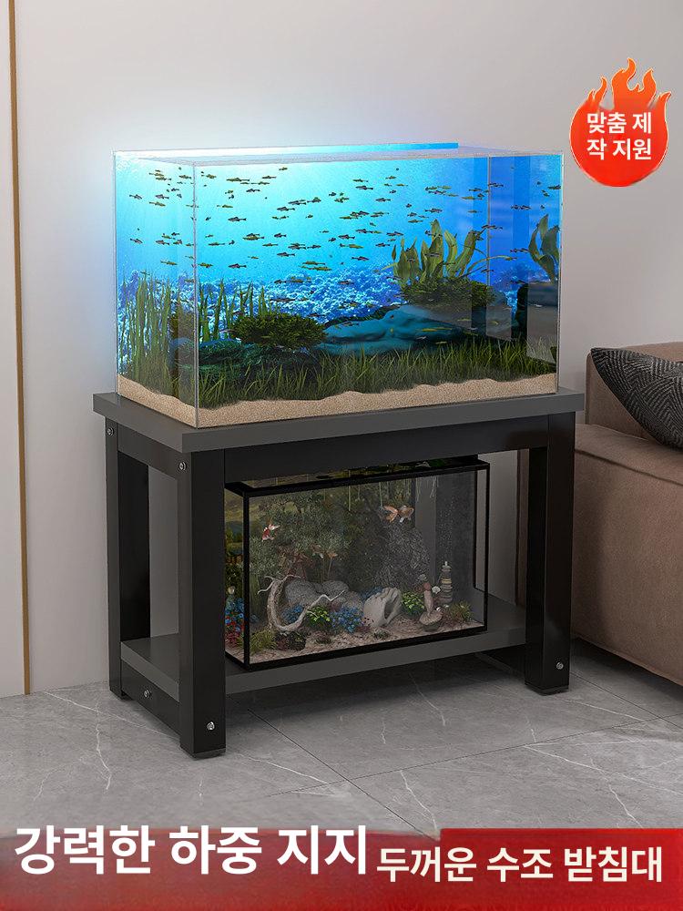 검은색 어항선반 캐비닛 고급 수족관 다이 수조선반 프레임 수조받침대 랙 상판 - 상세 이미지 2