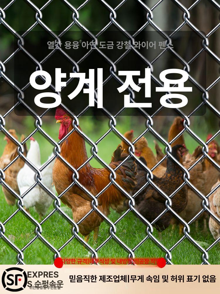 그물 펜스 아연도금 닭장 현장 농장 마름모 건설 울타리 방지 용접 구멍 휀스 철망 정원 - 상세 이미지 2