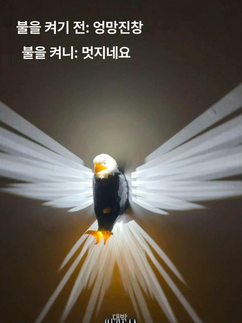 램프 독수리조명 침실 벽등 감성 카페 거실 펜던트 천장 라탄조명 전등갓 수유 배터리 - 상세 이미지 4