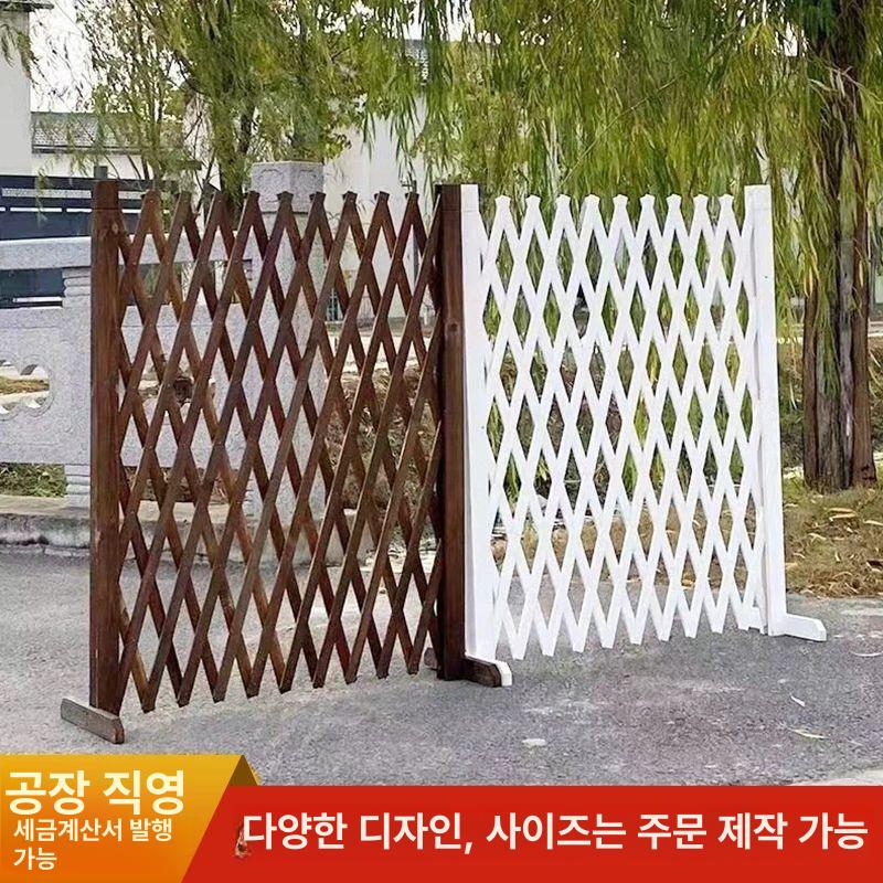 전원주택 담장 울타리 발코니 테라스 정원 목재 팬스 방부목 방지 부식 꽂이형 확장형 - 상세 이미지 2