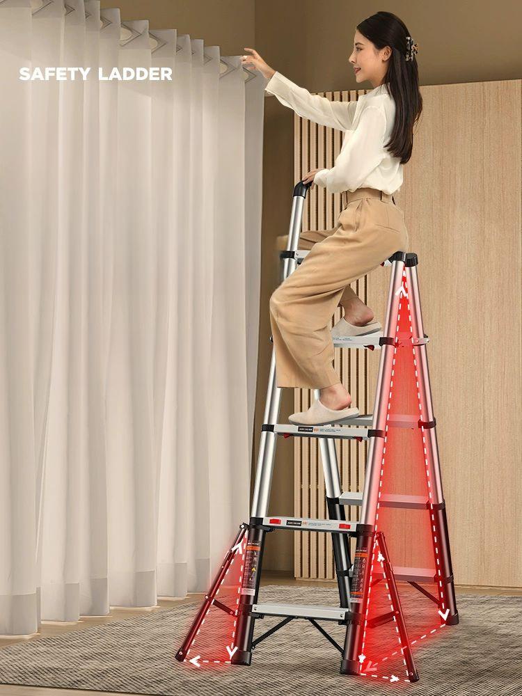 휴대용 접이식사다리 경량 안전 다용도 발판 강화 - 상품 이미지
