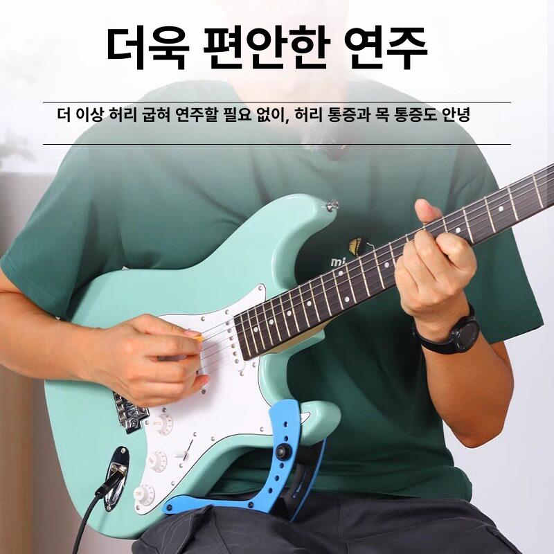 클래식 기타무릎받침대 공연 다리 발판 인체공학 서포터 거치대 고정 기타서포트 쿠션 - 상세 이미지 3