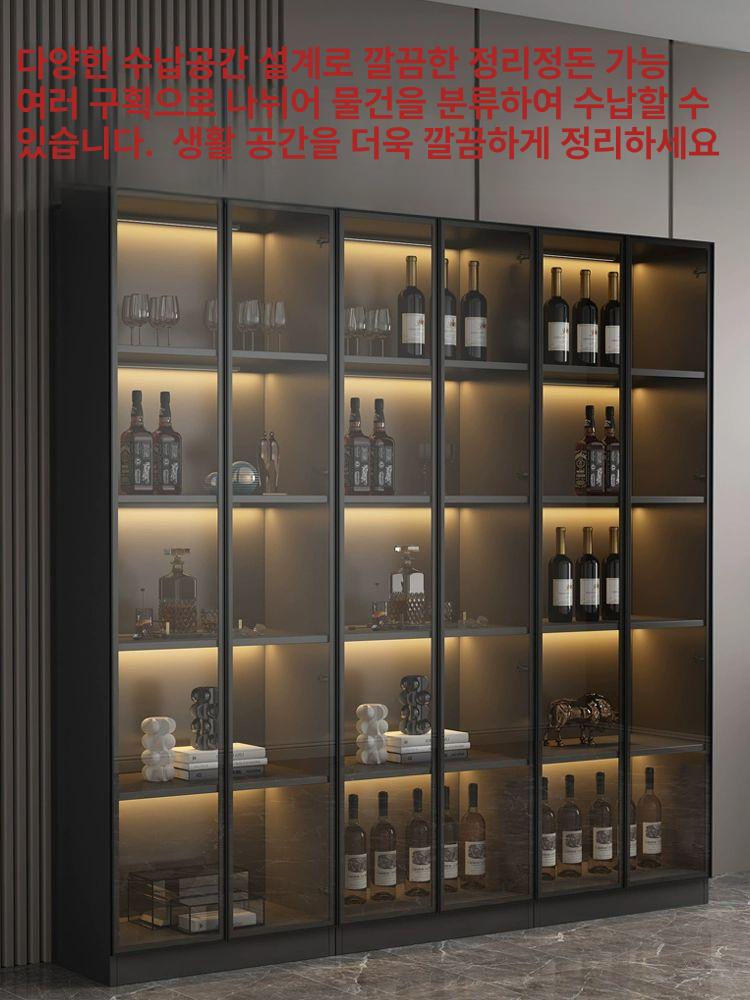 와인진열 장식장 인테리어 홈바 술장 디스플레이 캐비닛 와인장 보관함 진열대 - 상세 이미지 3