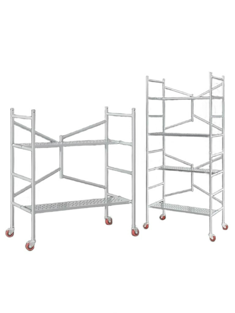 접이식 이동식비계 발판 난간대 스캐폴딩 고소 바퀴 작업대 사각 안전 작업다이 - 상품 이미지