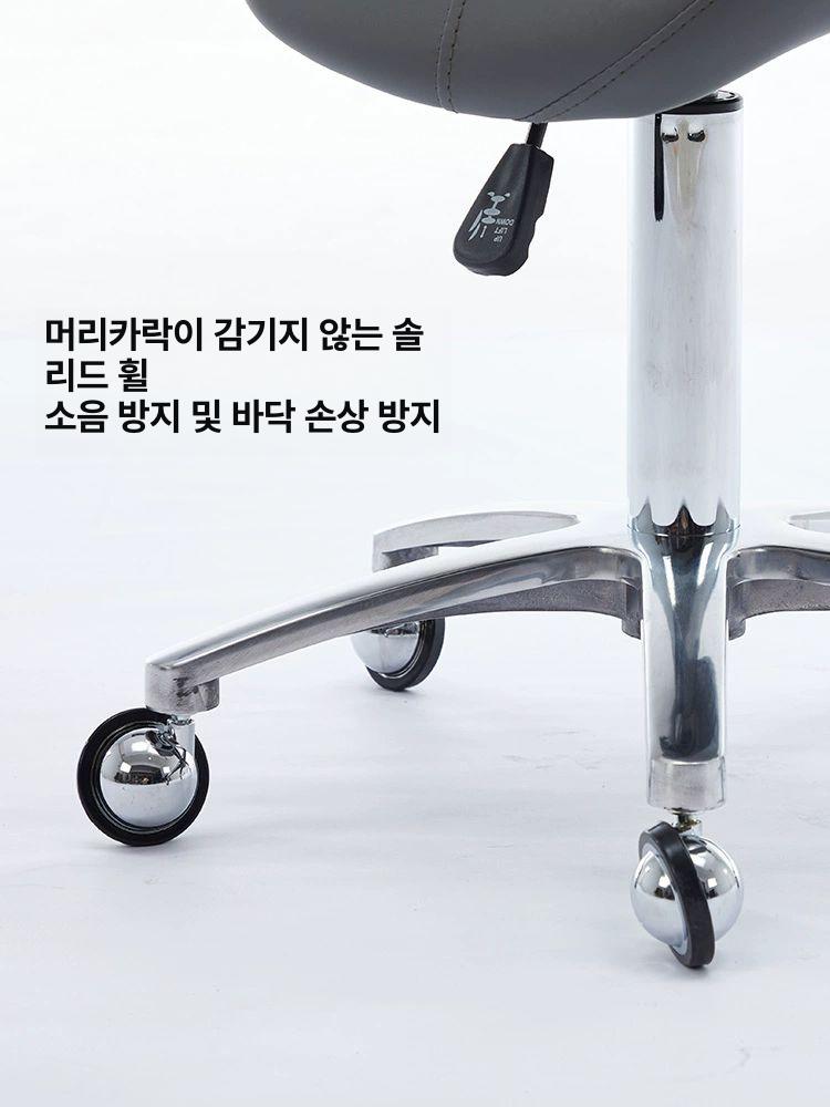 헤어샵 미용의자 체어 원형보조의자 뷰티 미용실 작업용 네일시술의자 업무 아크릴 - 상세 이미지 2