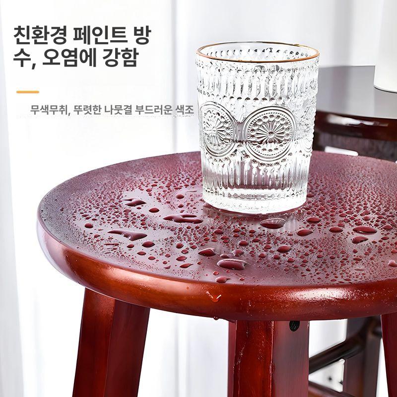 빈티지 바테이블의자 나무 인테리어 카페 바의자 체어 심플 높은의자 업소용 등받이 - 상세 이미지 3