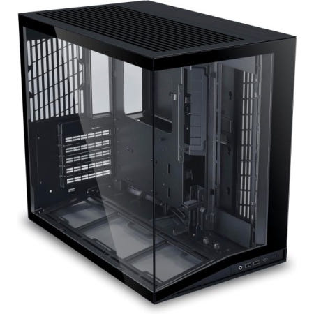 [해외]리안리 컴퓨터 케이스 O11D 미니 V2콤팩트 ATX 미드 타워 공기 흐름 케이스파노라마 Black