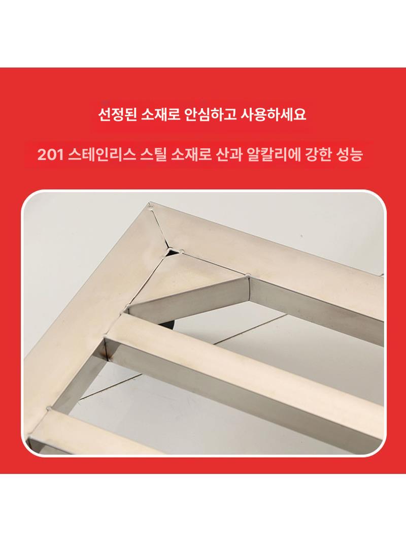 철제 이동식화분받침대 선반 바퀴형 거치대 강화 거실 튼튼한 인테리어 휠 정리대 - 상세 이미지 4