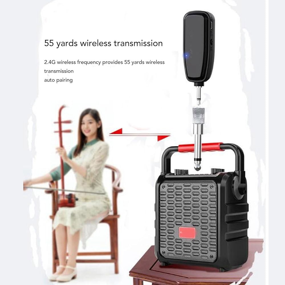 무선 악기 마이크, 2.4G 에르후 마이크 픽업 소음 감소 방해 방지 바이올린 어쿠스틱 기타용 - 상세 이미지 3