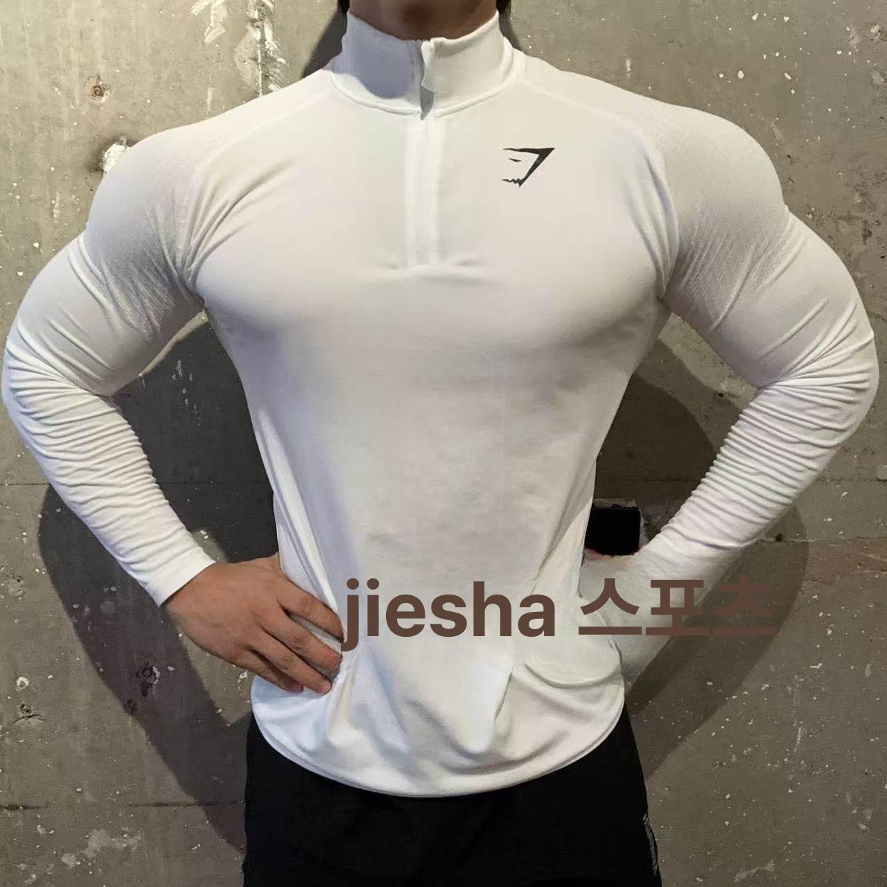 남성 긴팔 티셔츠 웨이트 티 헬스 슬림핏 컴프레션 반팔 - 상세 이미지 4