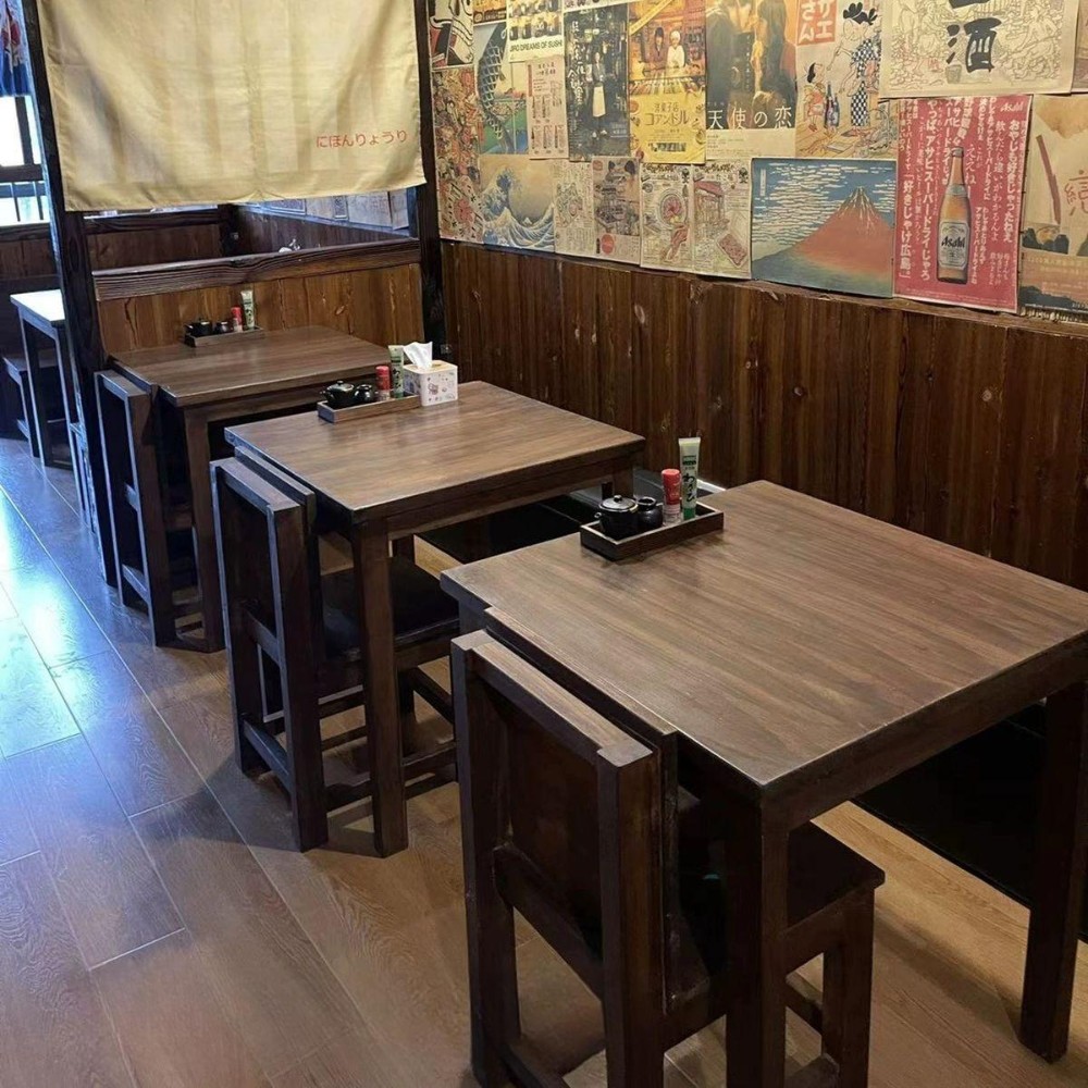 탁자 이자카야테이블 정사각형 카페테이블 식탁 인테리어 양꼬치집 업소용 사각테이블 - 상품 이미지