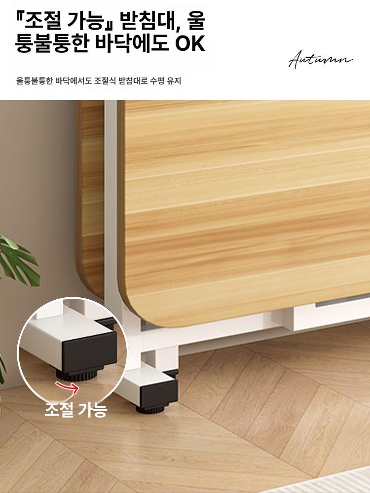 대리석 확장형 식탁 접이식 책상 멀티 수납 거실 침실 협탁 카페 라운지 테이블 - 상세 이미지 2
