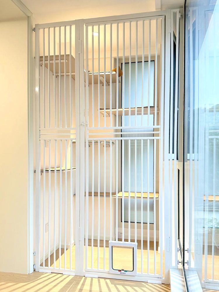 무타공 방묘문 높이 펜스 폭 울타리 도어 격리 휀스 안전문 현관문 방묘창 실내 - 상세 이미지 5