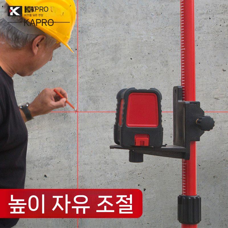 브라켓 레벨기 적외선 거치대 수평 레이저레벨기 벽부착 측정기 지지대 벽 압축 폴대 고정봉 - 상세 이미지 3