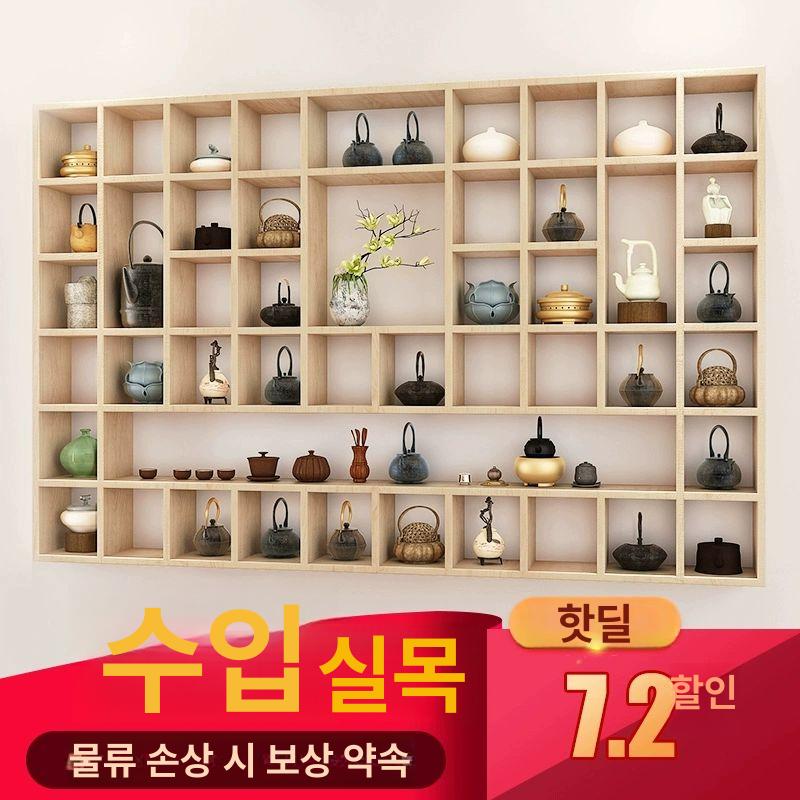 원목 컵진열장 다기 머그컵 주방 컵장식장 홈카페 수납 찻잔 인테리어 컵선반 컵보드 - 상세 이미지 2