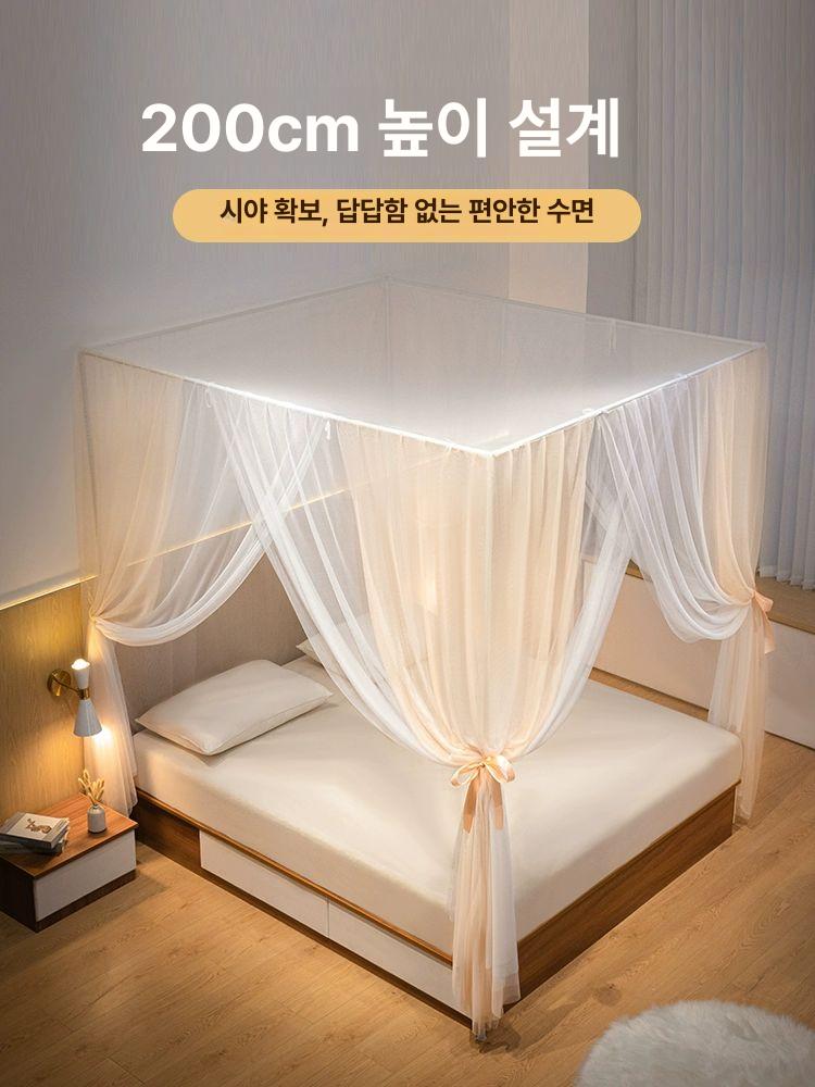 접이식 싱글침대 캐노피 침실장식 커튼 침실데코 인테리어 텐트 가정용 모기장 - 상세 이미지 3