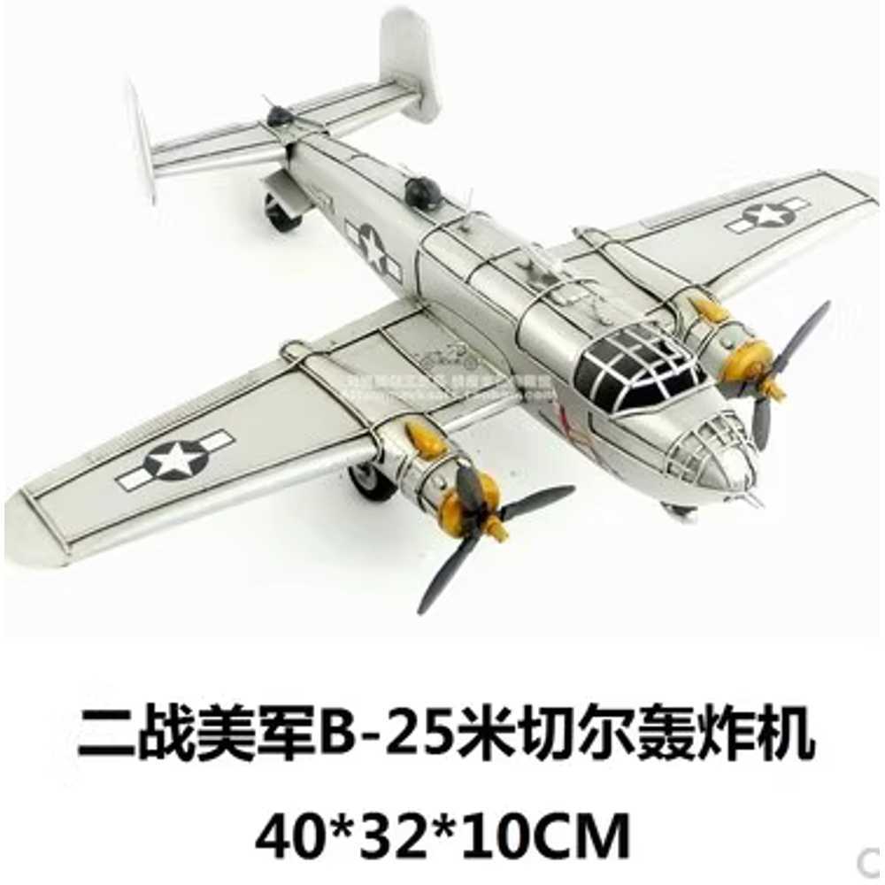 영화소품 1. 20cm 블루 모형소품 전투기 빈티지소품 엔틱비행기 촬영소품 - 상세 이미지 3