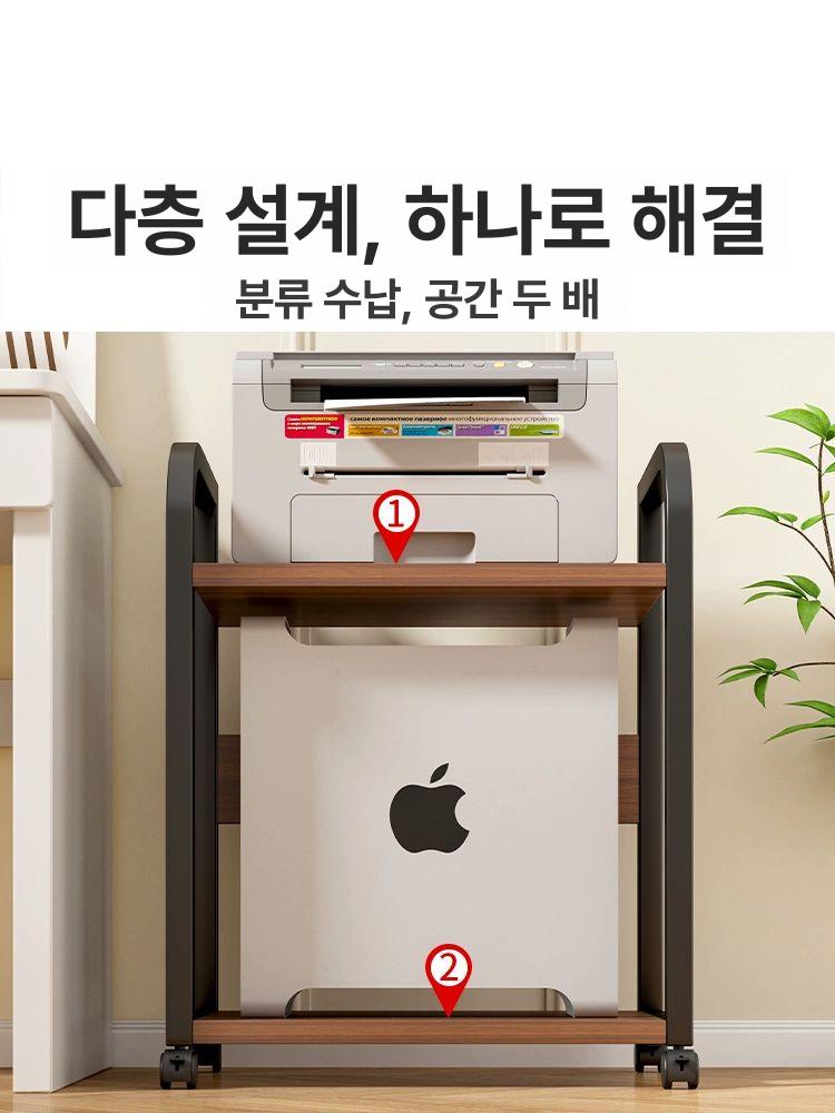 프린터 회사 본체받침대 보관가능 사무실 수납장 스탠드 데스크탑본체 바퀴형 - 상세 이미지 2
