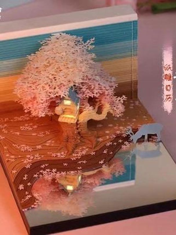 벚꽃 뜯어쓰는입체달력 캘린더 나무집 메모 신년선물 달력판 쁘띠 뜯는달력 라이트 - 상세 이미지 4