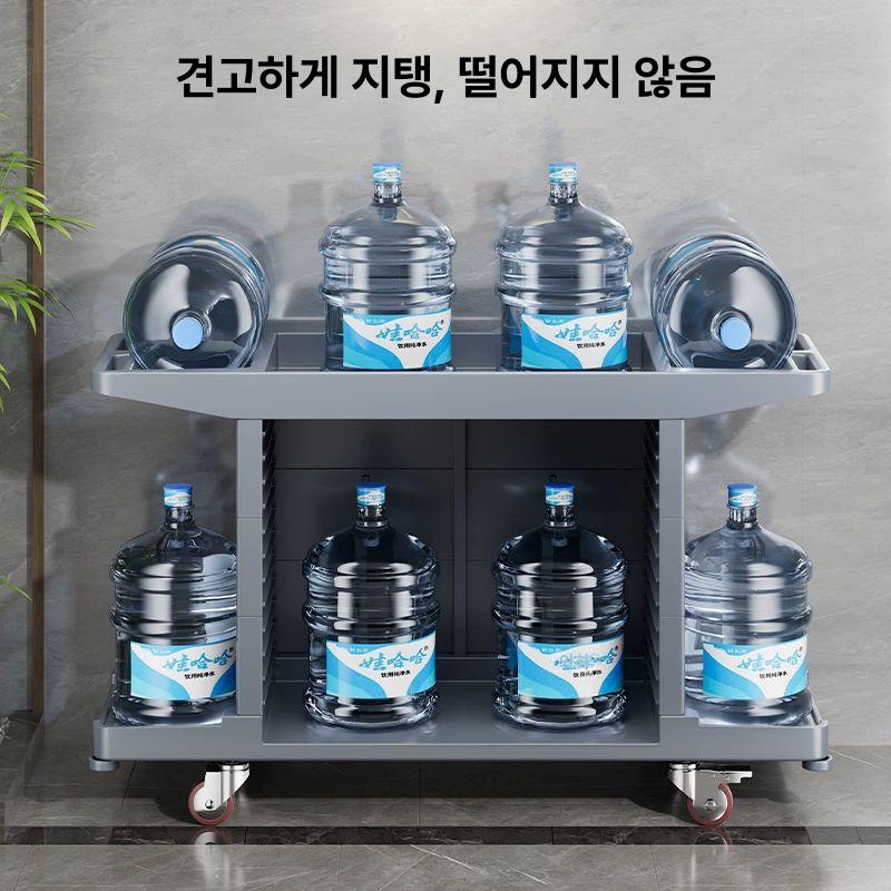 청소카트 이동식 조립형 호텔 모텔 린넨 세탁물 수건 운반 구르마 청소 도구 보관함 - 상세 이미지 4