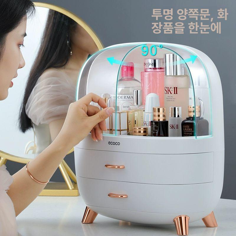 스킨케어 보관함 투명 메이크업 아크릴 립스틱 정리대 정리함 욕실 상자 손잡이 - 상세 이미지 4
